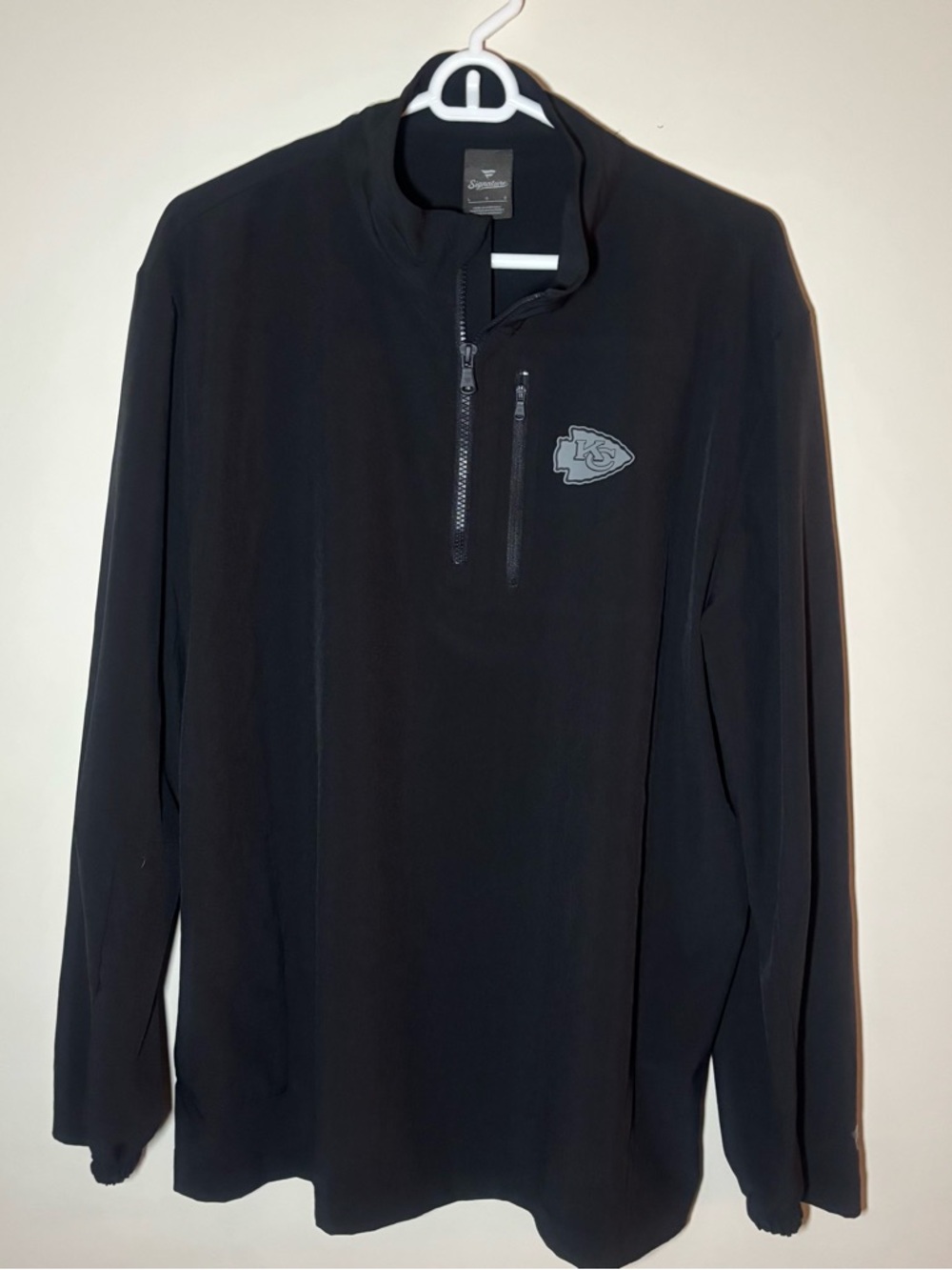 Fanatics Kansas City Chiefs Black Lightweight Quarter-Zip Shirt Jacket